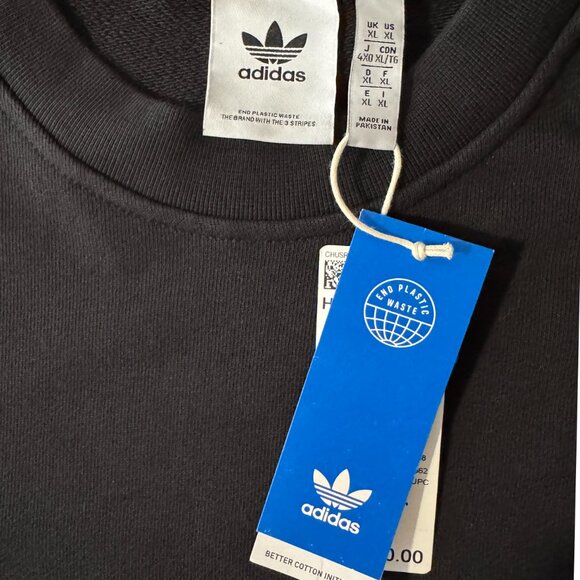 NWT ADIDAS LOCK UP CREW LONG SLEEVE TREFOIL BADGE RARE SWEATSHIRT BLACK MEN'S XL - Picture 5 of 7